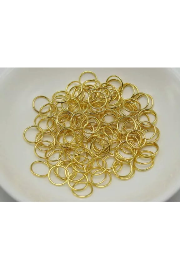 500 Metal Open Jump Ring 10X1mm Round Loop O-Ring Link Connector Colour Choice-Gold