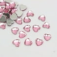 thumbnail image 1 of U8MO 500 Pink Acrylic Faceted Heart Flatback Rhinestone Gems 6X6mm, 1 of 6