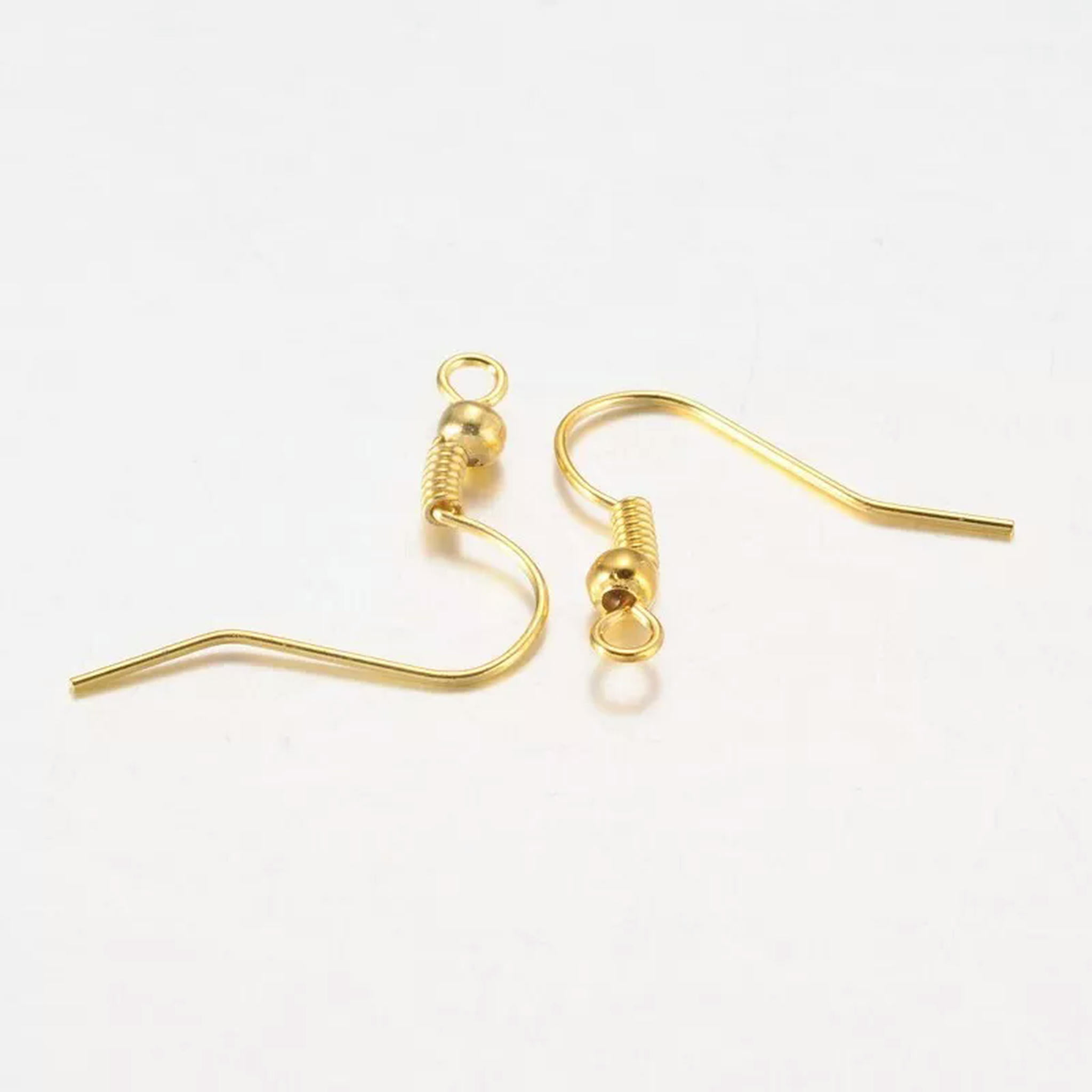 U8MO 5000Pcs Golden Iron Earring Hooks Simple French Ear wire Lead Free 17~19x0.8mm
