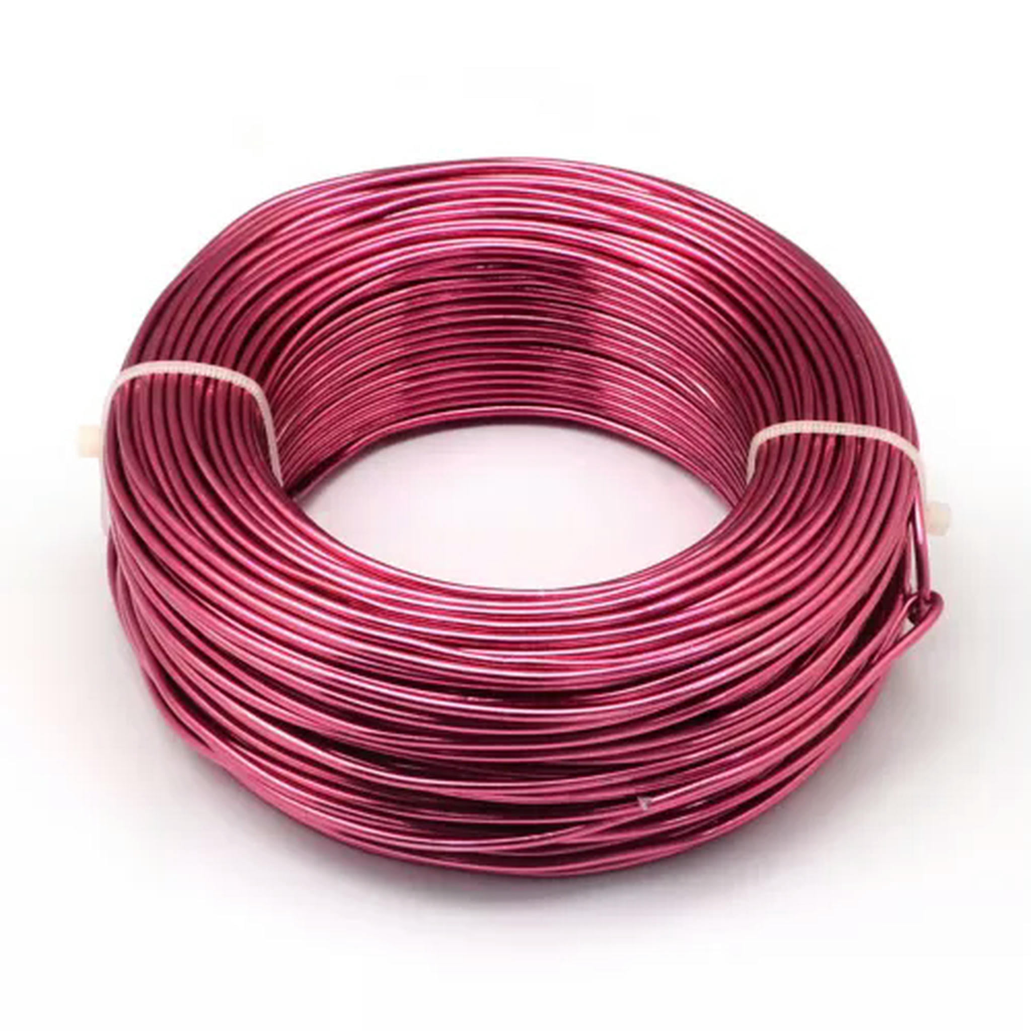 U8MO 500g Aluminum Wire Jewelry Beading Craft Wire 12/15/18/20 Gauge 0.8/1/1.5/2mm-Cerise-1mm