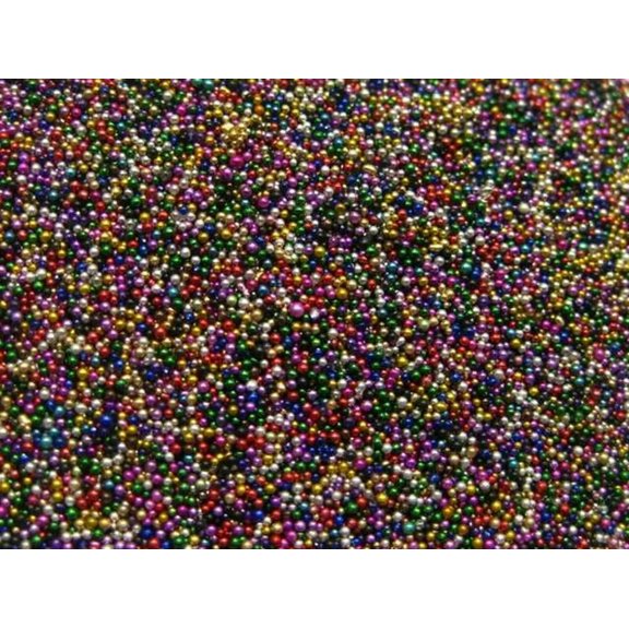 U8MO 50Gram Mixed Colour Glass Beads Microbeads No-hole Embellishment + Storage Box