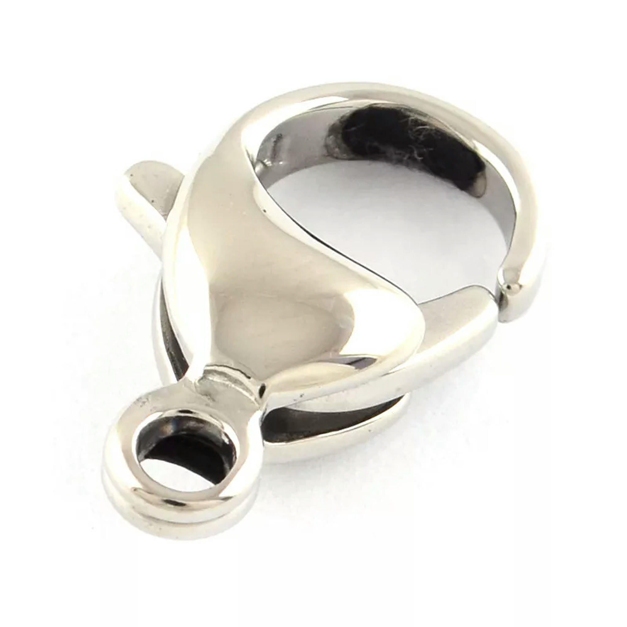 U8MO 50PC 316 Stainless Steel Lobster Claw Clasps Polished Trigger Closure Craft 16mm