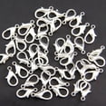 thumbnail image 1 of U8MO 50PCS Lobster Claw Clasps Hooks Gold/Silver/Bronze/Black 10/12/14/16/18/21mm-Silver-18x9mm, 1 of 9