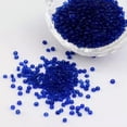 thumbnail image 1 of U8MO 50g Solid Color Glass Tiny Beads Round Transparent Loose Bead Spacer Craft 2~4mm-Blue-3mm,about 1100pcs, 1 of 3