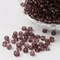 thumbnail image 1 of U8MO 50g Solid Color Glass Tiny Beads Round Transparent Loose Bead Spacer Craft 2~4mm-PaleVioletRed-4mm,about 620pcs, 1 of 2