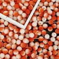 thumbnail image 1 of U8MO 50pcs 10mm Round Bubbles Colorful ABS Plastic Imitation Pearl Loose Beads-Orange, 1 of 7