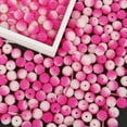 thumbnail image 1 of U8MO 50pcs 10mm Round Bubbles Colorful ABS Plastic Imitation Pearl Loose Beads-Rose, 1 of 7