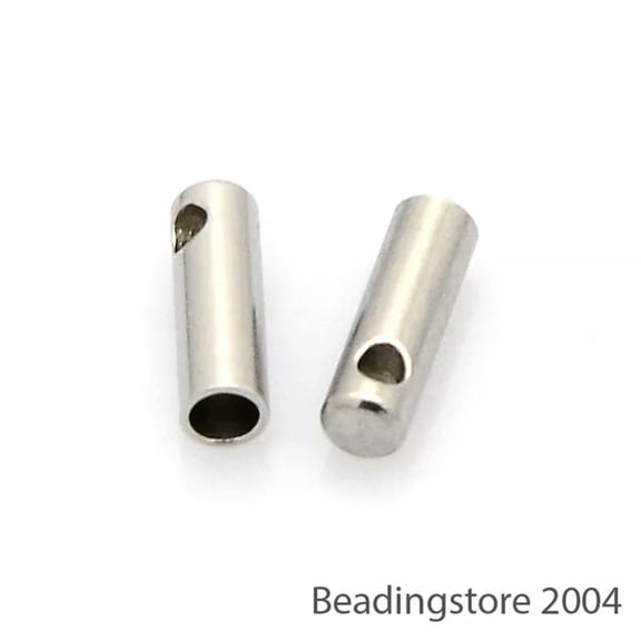 U8MO 50pcs 304 Stainless Steel Tube Cord Ends Crimp End Tips Terminators 1.5mm Inner