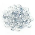 thumbnail image 1 of U8MO 50pcs 8mm 10mm Round Mid Hole Faceted Crystal Glass Loose Beads DIY Jewelry-Half Blue-8mm, 1 of 5