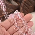 thumbnail image 1 of U8MO 50pcs 8mm Side Hole Rondelle Crystal Glass Loose Spacer Crafts Beads DIY Jewelry-Pink, 1 of 6