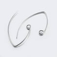 thumbnail image 1 of U8MO 50pcs Brass V Earring Hooks Smooth French Earwire Hang Loop Findings 29x15mm-Platinum, 1 of 2
