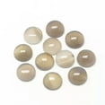 thumbnail image 1 of U8MO 50pcs Half Round Flatback Synthetic & Natural Gemstone Cabochons Pendants 12x5mm-Gray Agate, 1 of 2