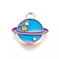 thumbnail image 1 of U8MO 50pcs Zinc Alloy Enamel Rhinestone Pendants Planet Mini Charms Crafting 13x14mm, 1 of 2
