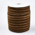 thumbnail image 1 of U8MO 50yards/roll Single Face Velvet Ribbon For Choker Headband Craft 3/8"(9.5~10mm)-SaddleBrown, 1 of 3