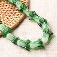 thumbnail image 1 of U8MO 5PCS 20x10mm Cabbage Handmade Lampwork Glass Loose Beads lot for Jewelry Making-Green, 1 of 4