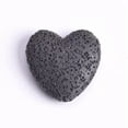 thumbnail image 1 of U8MO 5PCS Flat Heart Shape 20mm 26mm Colorful Lava Stone Loose Pelelith Beads-Black-20mm, 1 of 7