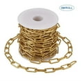 thumbnail image 1 of U8MO 5m/roll Stainless Steel Paperclip Unwelded Chains Elongated Cable Chains 17x7mm-Gold, 1 of 9