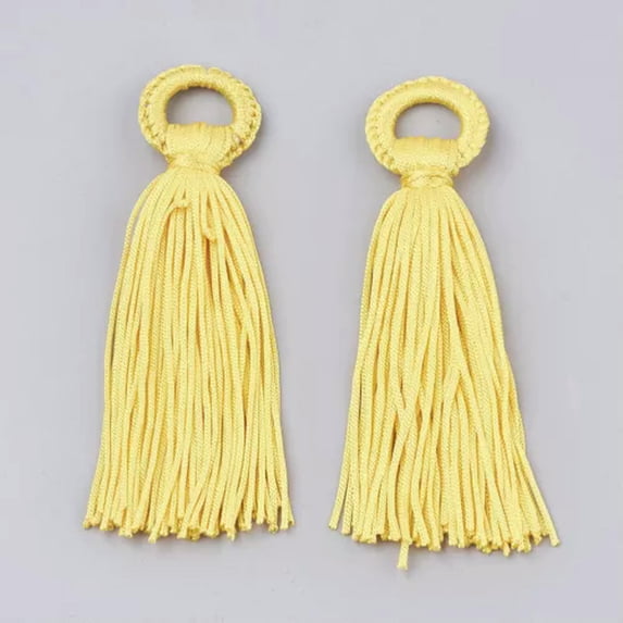 U8MO 5pc Polyester Tassel Big Pendant Dangle Charms DIY Crafting Decorations 98~110mm-Gold