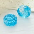 thumbnail image 1 of U8MO 5pcs 14mm Flat Rondelle Carved Handmade Lampwork Crystal Glass Beads DIY Making-Gradient Lake Blue, 1 of 4