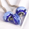 thumbnail image 1 of U8MO 5pcs 14x9mm Murano Lampwork Glass Handmade European Charms Big Hole Beads DIY-51# Deep Blue, 1 of 9