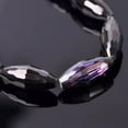 thumbnail image 1 of U8MO 5pcs 32x13mm Big Rugby Oval Faceted Crystal Glass Loose Beads for Jewelry Making-9# Black Colorful, 1 of 5