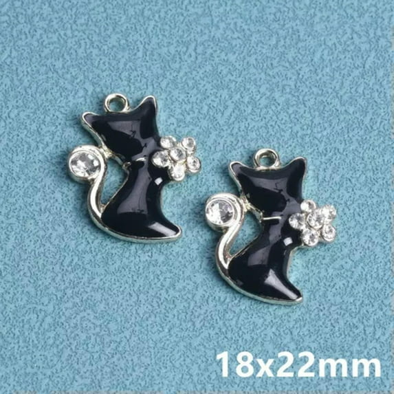 U8MO 5pcs Enamel Metal Loose Dangle Drop Pendants Beads Charms For Jewelry Making-62443