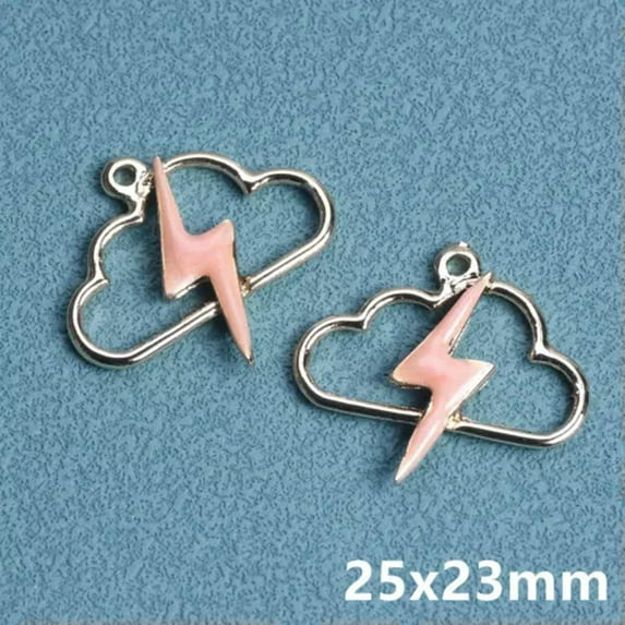 U8MO 5pcs Enamel Metal Loose Dangle Drop Pendants Beads Charms For Jewelry Making-62449