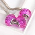thumbnail image 1 of U8MO 5pcs Faceted 14mm Lampwork Glass Handmade European Charm Big Hole Beads-Rose, 1 of 4