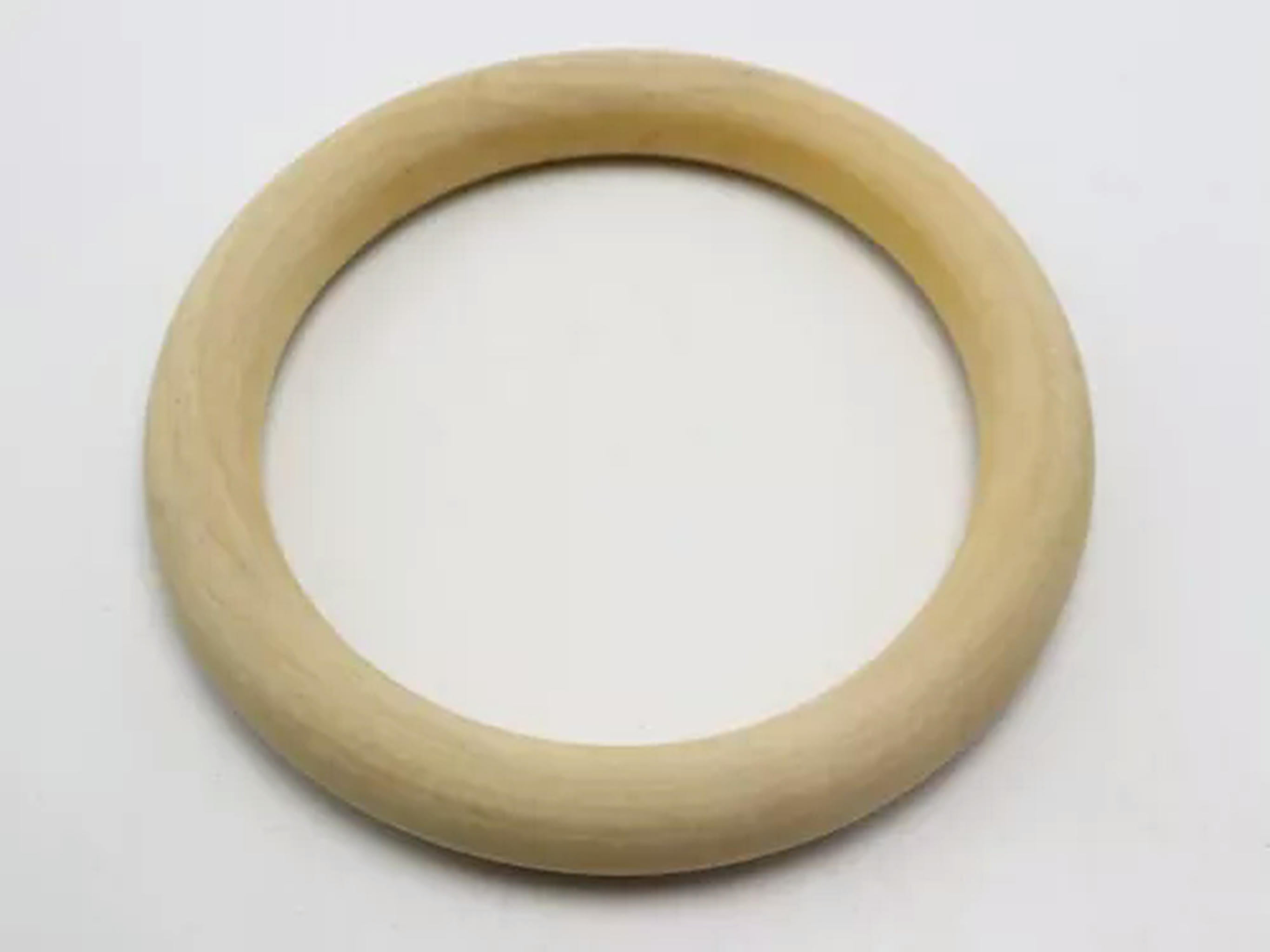 U8MO 5pcs Large Unfinished Natural Untreated Plain Wooden 100mm-150mm Wood Round Ring-125mm(4.9")
