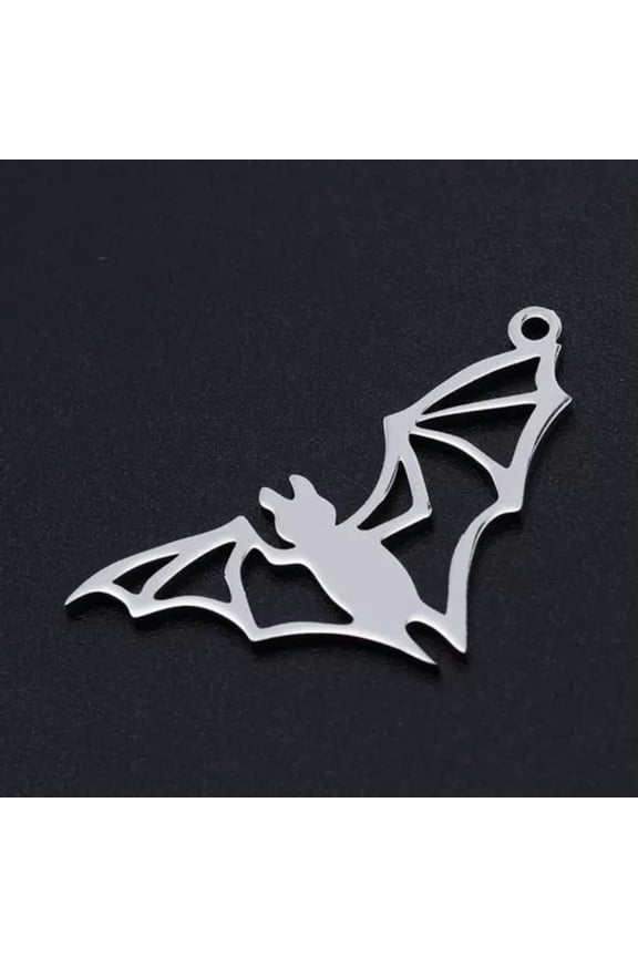 5pcs Mixed 201 Stainless Steel Pendants Mini Cute Metal Charms Crafting 9.5~32mm-Bat-32x16x1mm