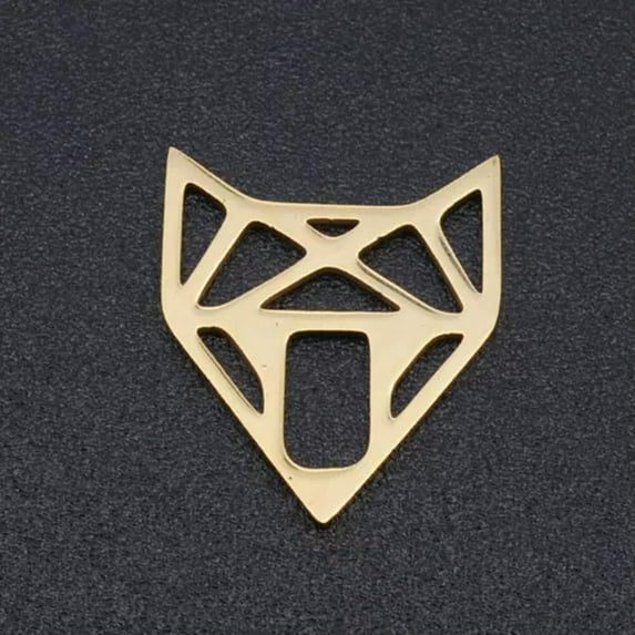 U8MO 5pcs Mixed 201 Stainless Steel Pendants Mini Cute Metal Charms Crafting 9.5~32mm-Fox-14x12x1mm