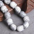 thumbnail image 1 of U8MO 5pcs Owl 15mm Handmade Painting Ceramic Porcelain Loose Beads DIY Jewelry Lot-Gray, 1 of 3