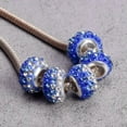 thumbnail image 1 of U8MO 5pcs Rondelle 7x11mm Rhinestones European Charm Big Hold Beads For DIY Bracelet-5# Blue, 1 of 4