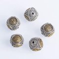 thumbnail image 1 of U8MO 5pcs Round Cylinder Nepalese Buddhist Tibetan Silver/Gold Loose Metal Beads-Round 7#, 1 of 9