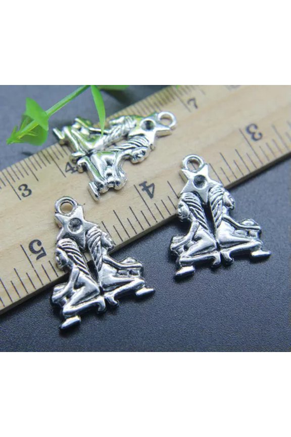 6/20/50X Retro Gemini Constellation Alloy Charms Pendants Jewelry DIY 24*20mm-20pcs
