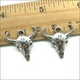 thumbnail image 1 of U8MO 6/20/50pc Retro Jewelry Making DIY Cow Skull Alloy Charms Pendants 21x21mm-50pcs, 1 of 5