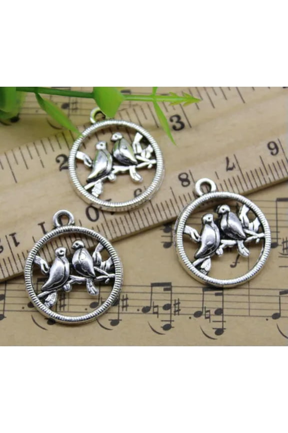 6~50pc Jewelry Making DIY Birds Alloy Charm Pendant 23x20mm-20pcs