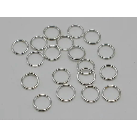 U8MO 600 Metal Open Jump Ring 8X1mm Round Loop O-Ring Link Connector Colour Choice-Silver