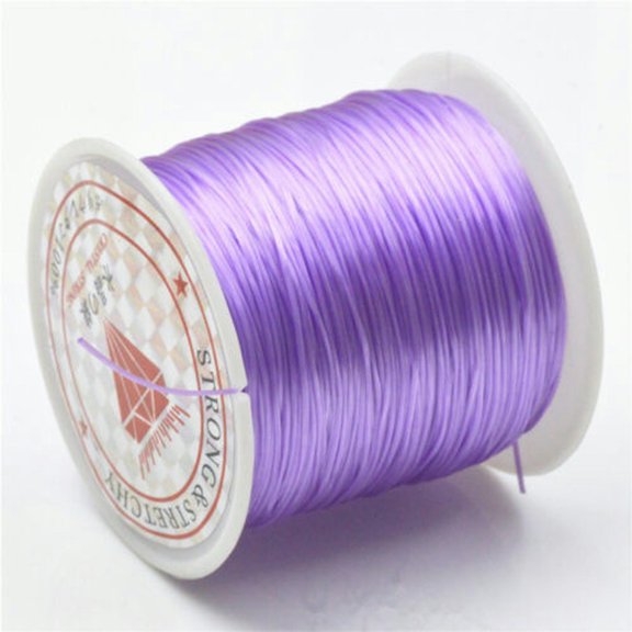 U8MO 60M/Roll Jewelry Making Strong Elastic String Crystal Transparent DIY Cord Line-Light Purple