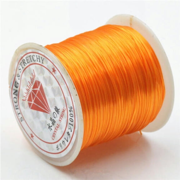 U8MO 60M/Roll Jewelry Making Strong Elastic String Crystal Transparent DIY Cord Line-Orange