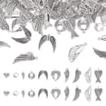 thumbnail image 1 of U8MO 60PCs Antique Silver 6pcs/style Tibetan Style Wing Alloy Pendants Charms 12~29mm, 1 of 8