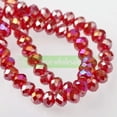 thumbnail image 1 of U8MO 60pcs 8mm Rondelle Faceted Crystal Glass Loose Spacer Beads lot Jewelry Findings-#19A Deep Red AB, 1 of 9