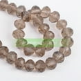 thumbnail image 1 of U8MO 60pcs 8mm Rondelle Faceted Crystal Glass Loose Spacer Beads lot Jewelry Findings-#24 Gray, 1 of 9
