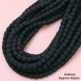 thumbnail image 1 of U8MO 62pcs 6x6mm Cylinder Polymer Clay 38cm Strand Beads Lot For Jewelry Making-Black, 1 of 5