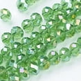 thumbnail image 1 of U8MO 68pcs Glass Faceted Rondelle Beads Pearl Luster Plated Mini Loose Spacer 8x6mm-LimeGreen, 1 of 3