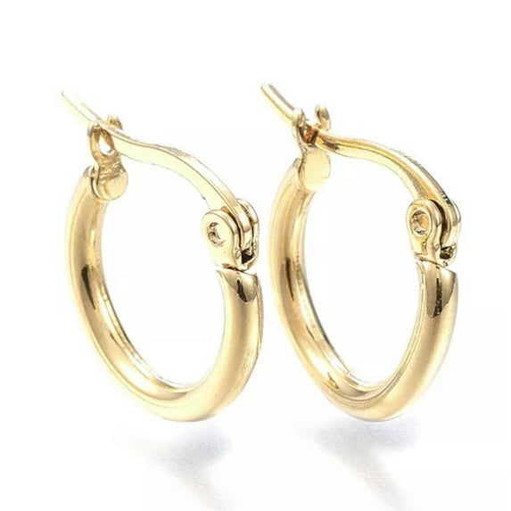 U8MO 6Pair Big Ring Golden 304 Stainless Steel Hoop Earrings Jewelry Making 15~70mm-70mm