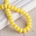 thumbnail image 1 of U8MO 6x4mm 8x5mm Rondelle Shape Shiny Glossy Glazed Ceramic Porcelain Spacer Beads-8x5mm 20pcs-Yellow, 1 of 4