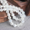 thumbnail image 1 of U8MO 70pcs 7.5mm Shiny Colorful Plated Round Bicone Faceted Crystal Glass Loose Beads-J White AB, 1 of 7