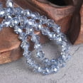 thumbnail image 1 of U8MO 70pcs 7.5mm Shiny Colorful Plated Round Bicone Faceted Crystal Glass Loose Beads-Lt Blue, 1 of 7