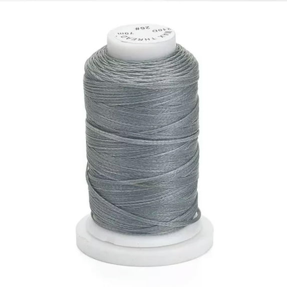 U8MO 76 Yards/Roll 1mm Flat Waxed Polyester Cords Leather Craft Sewing String Threads-Gray